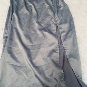 Forever 21 Side split satin skirt